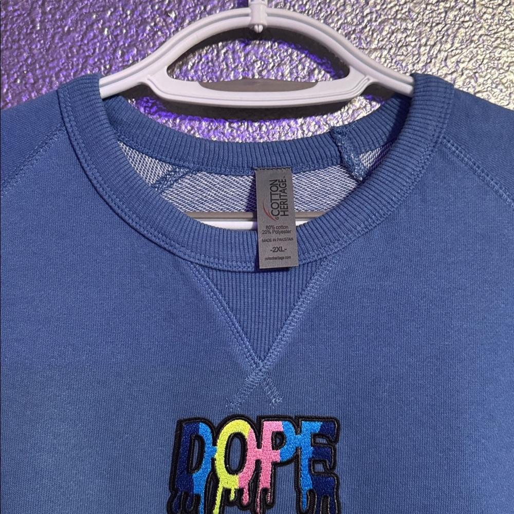 DOPE 45 Terry Sweater “Oozing Drip” Size XXL - Picture 6 of 9